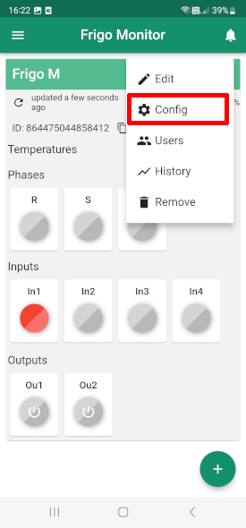 Config Menu