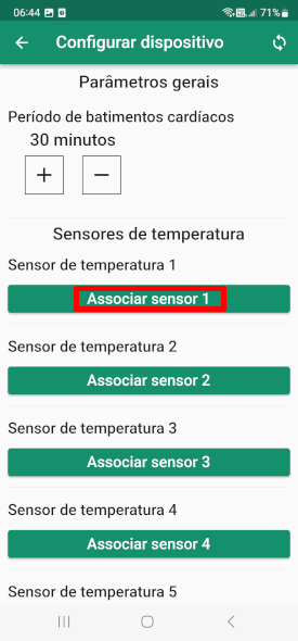 Inscrição do Sensor 1