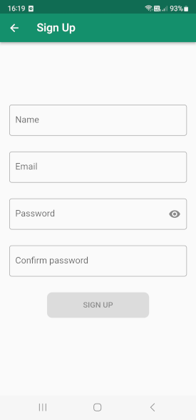 Signup Screen